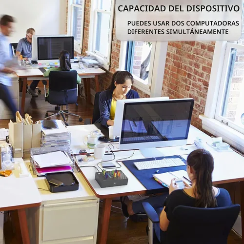 Vista 8 de Hub USB 3.0 de 20 puertos – Sincronización de 5 Gbps y transferencia de datos de alta velocidad, concentrador USB con fuente de alimentación