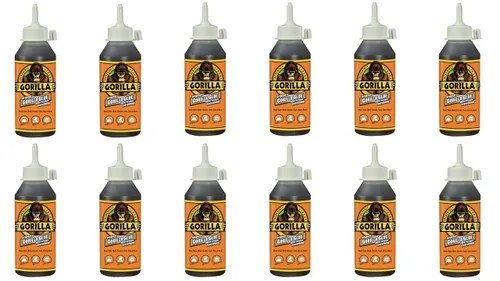 Vista 9 de Pegamento original Gorilla, pegamento de poliuretano impermeable, botella de 59.15 ml, color marrón, (Paquete de 1)