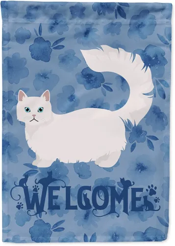 Vista 9 de Caroline's Treasures CK4813CHF - Bandera de bienvenida con gato abisinio azul, manga grande, para porche, para colgar en la pared, poliéster