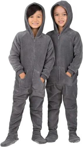 Vista 5 de Footed Pajamas - Enterizo con capucha a juego para la familia Suéteres de una pieza para niños, niñas, hombres, mujeres y mascotas, unisex, Candy