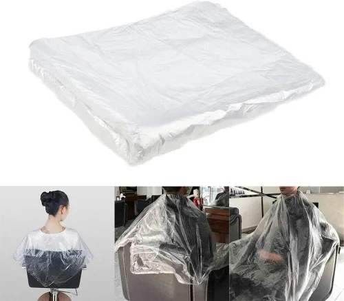 Vista 4 de 100 capas desechables de peluquería, 51 x 36 pulgadas, impermeable, para peluquería, para peluquería, para niños y adultos