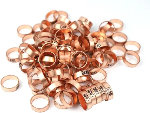 Vista 11 de Paquete de 30 anillos de crimpado PEX de cobre de 1/2 pulgada para sistema de tubos Pex (bronce, 30 piezas de 1/2 pulgadas)