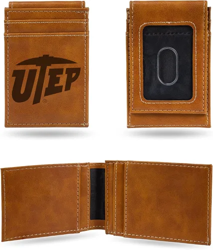 Vista 59 de Cartera de bolsillo frontal grabada con láser NCAA - Compacta/Cómoda/Delgada
