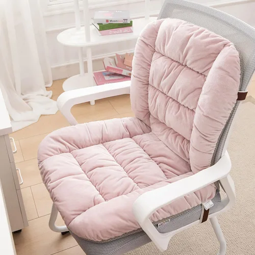 Vista 16 de Cojín para Silla de Oficina con Asiento Suave, Funda Desmontable, Soporte Lumbar, para Silla Mecedora, 90x50cm