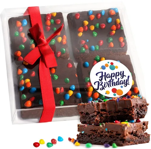 Vista 9 de Cesta de regalo de galletas de brownies de Pascua, regalo de comida de chocolate envuelta individualmente para hombres, mujeres y niños, paquete
