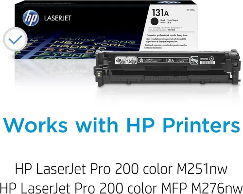 Vista 2 de HP 131A Cartucho de tóner negro Funciona con LaserJet Pro 200 Color M251, LaserJet Pro 200 Color MFP M276 Serie CF210A