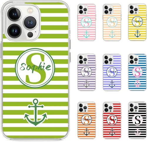 Vista 19 de Fundas personalizadas con inicial y nombre personalizado para Samsung Negro