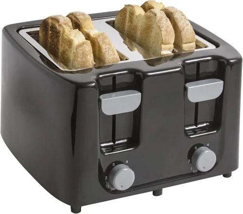 Vista 3 de Continental Electric CE-TT029 Tostadora, 4 rebanadas, tacto frío, negro