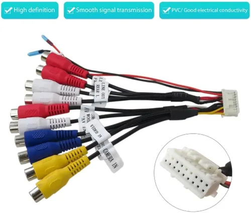 Vista 4 de XDCPA10BT dual para pre-amplificador/salida de entrada AV de vídeo y cable de la cámara 18 Pin conector transmisión rápida