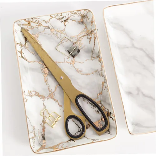 Vista 9 de PACKOVE Ceramic Ring Plate Ceramic Tray Ceramic Earring Tray Ceramic Ring Tray Ceramic Jewelry Tray Bandejas Decorativas Trinket Tray Ceramic