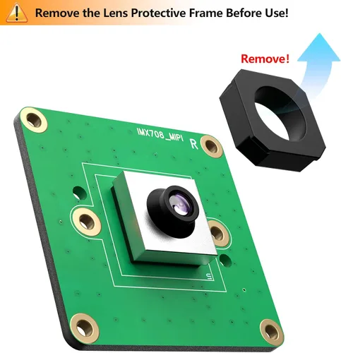 Vista 16 de Módulo de cámara de enfoque automático de 12MP para Raspberry Pi, sensor IMX708, FOV de 75°, HDR, compatible con Pi 5,4,3, Zero, CM4