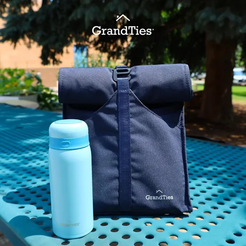 Vista 6 de GRANDTIES Lonchera térmica para mujeres, hombres y adultos, contenedores enrollables a prueba de fugas, bolsas reutilizables para aperitivos