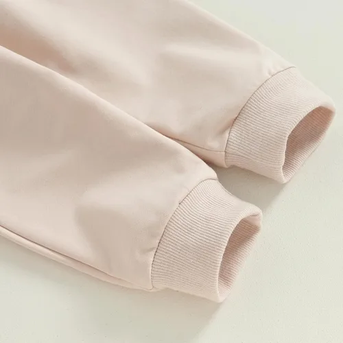 Vista 6 de Conjunto de ropa linda para bebé niño para otoño e invierno con bloques de color a cuadros y manga larga