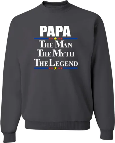Vista 10 de Wild Bobby Papa The Man Myth Legend Funny Gift Idea Father's Day Unisex Crewneck Sweatshirt Negro