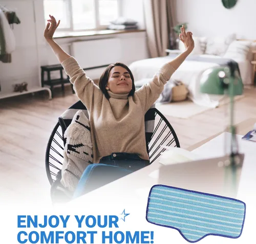 Vista 9 de BlueStars Almohadilla de microfibra para trapeador de vapor Dupray Neat Cleaner, pieza de repuesto reutilizable y lavable, diseñada para múltiples