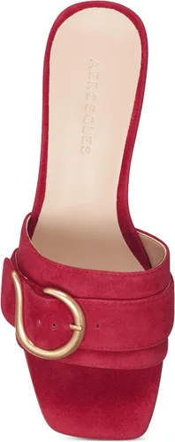 Vista 4 de Aerosoles Sandalias Evvie Slide para mujer, gamuza roja, 5, Rojo (Red Suede)