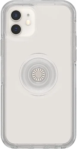 Vista 3 de OtterBox + Funda Pop Symmetry Series para iPhone 12 Mini (no 12, Pro, Pro Max) Embalaje no minorista - Transparente