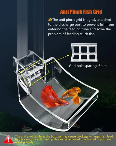 Vista 4 de KINGYEENUO Juego de alimentador de camarones - Kit de tubo de alimentación de peces de acuario con anillo de alimentación, cepillo de limpieza, tubo