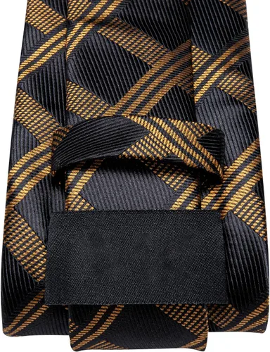 Vista 180 de Dubulle Corbata tejida de cachemira para hombre y gemelos de pañuelo para hombre, conjunto de gemelos para boda formal y negocios