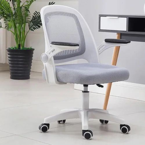 Vista 2 de Office Desk Computer Gaming Ergonomic Chair with Lumbar Back Support Adjustable Height Swivel Wheels Flip-up Arms Mesh Chair for Home Office