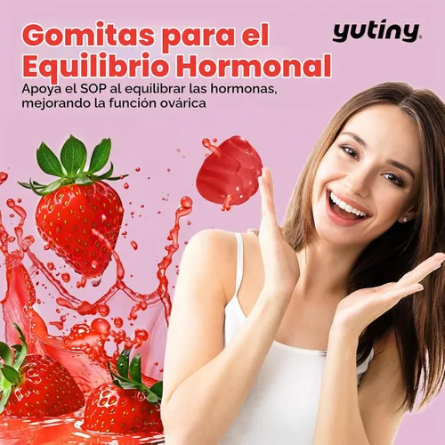 Vista 9 de Gomitas veganas con omega 3 de mio-inositol y D-Chiro Inositol para mujer
