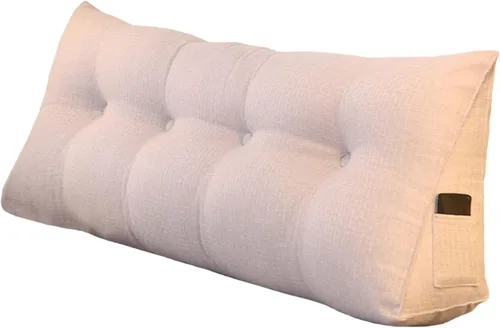 Vista 9 de Almohada triangular de cuña tamaño Queen, almohadas de lectura para sentarse en la cama, sofá, cojín de soporte de espalda, almohadas lumbares
