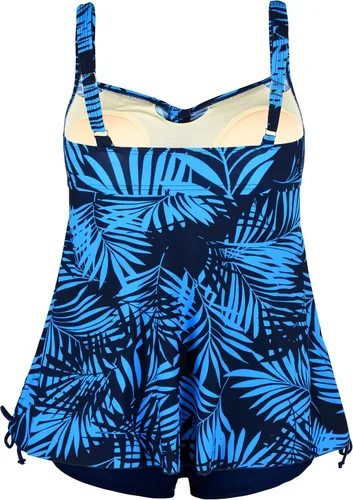 Vista 4 de Septangle - Trajes de baño para mujeres, tankini de dos piezas con estampado de cachemira, talla extragrande