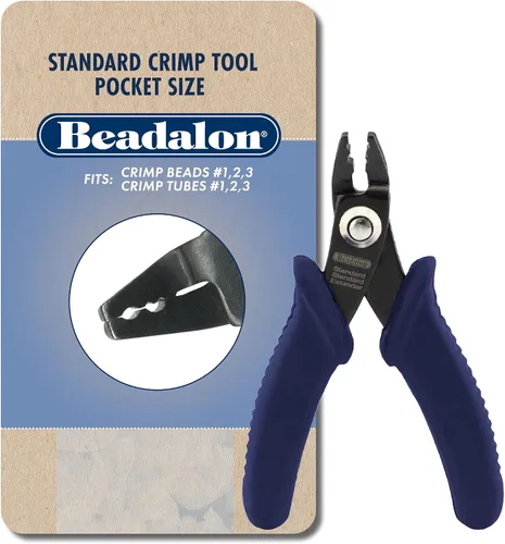 Vista 10 de Herramienta de Crimpado Beadalon Estándar - Compatible con Cuentas de Engaste #1-3, Tubos de Engaste #2-3, Azul Oscuro, 13.3 cm / 5.25 in