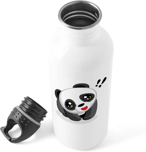 Vista 4 de CafePress Excited Panda - Botella de agua de acero inoxidable (1,0 L)