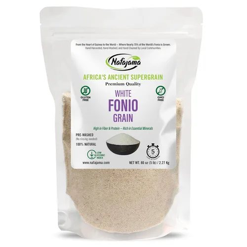 Vista 12 de Nafajama Grano Fonio blanco sin gluten de alta calidad, supergrano africano antiguo, totalmente natural, sin OMG, vegano, superalimento de alto