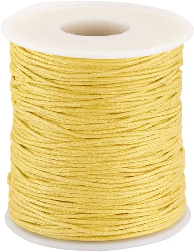Vista 23 de Cordón de algodón encerado aguamarina de 100 yardas, hilo trenzado para cuentas de cordón de pulsera, collar de alambre de 0.039 pulgadas