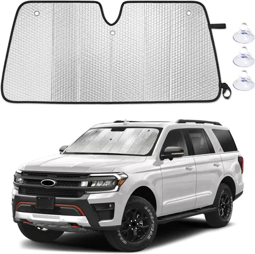 Vista 10 de EcoNour Parasol plegable de acordeón para parabrisas compatible con Tesla Model 3/Model Y 2017-2024 2025 2026, parasol delantero para ventana