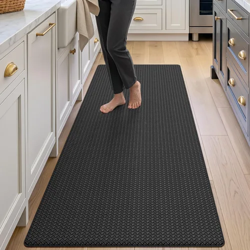 Vista 26 de DEXI Alfombrillas de cocina acolchadas antifatiga, 23 x 59 pulgadas beige (2-Beige)