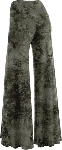 Vista 134 de Made By Johnny Pantalones palazzo elásticos de pierna ancha para mujer, lisos, casuales, cómodos
