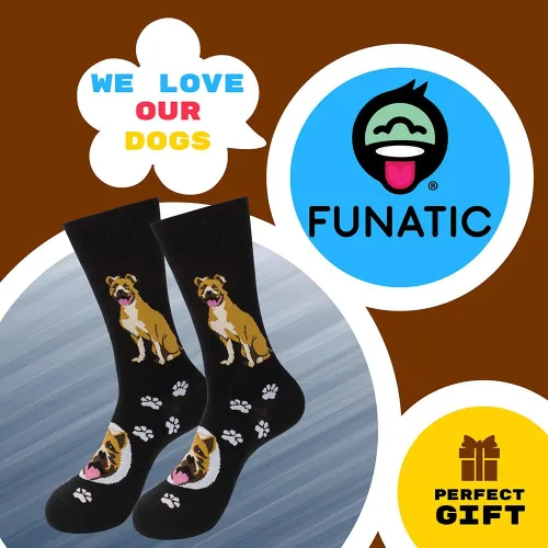 Vista 2 de FUNATIC Dog Funny Novelty Socks - Perfect Pet Lover Gift - All Breeds