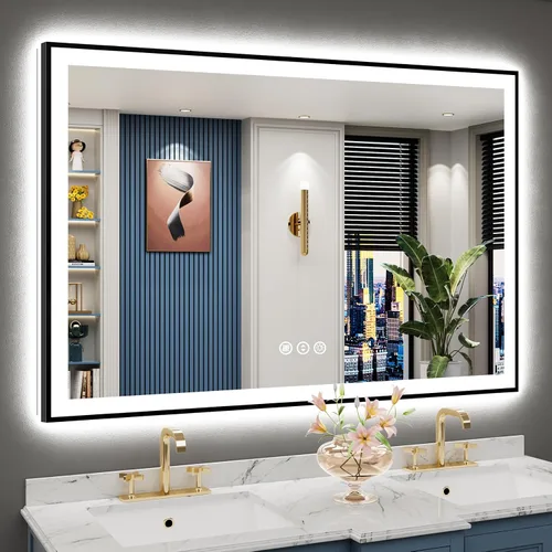 Vista 87 de 24x32 LED Bathroom Mirror, Backlit & Front Lit Lighted Mirror Retroiluminado+luz frontal