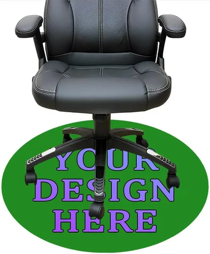 Vista 84 de Tapete redondo personalizado para silla de escritorio de oficina, diseño de tu propio logotipo de foto, texto, alfombrillas circulares