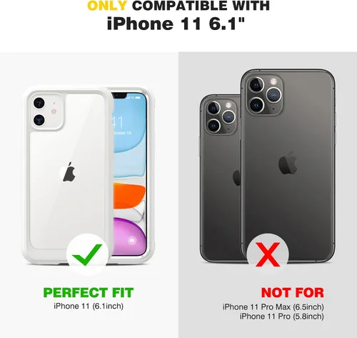 Vista 840 de DIACLARA - Funda transparente compatible con iPhone XR 6.1 pulgadas 2018