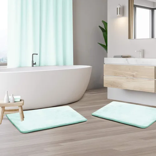 Vista 17 de Clara Clark Alfombra de Baño 24" x 17" - Alfombras de Baño, Tapete de Baño de Espuma Viscoelástica, Afelpado, Acogedor, Ultra Suave, Antideslizante