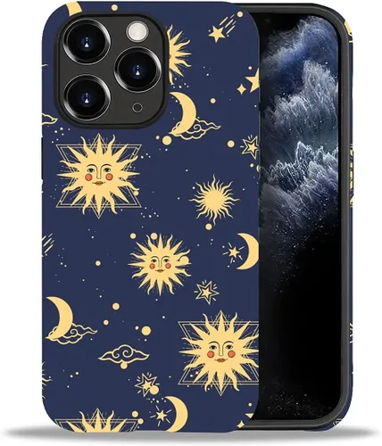 Vista 91 de DAIZAG Funda compatible con iPhone 11, hermoso color arena, patrón completo, carcasa rígida híbrida de plástico TPU + funda de protección