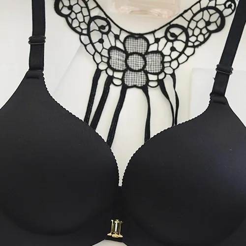 Vista 3 de Brasier de encaje para mujer, lencería sexy de moda, talla grande, estampado de leopardo, hermoso sujetador sin marcas, brasier íntimo