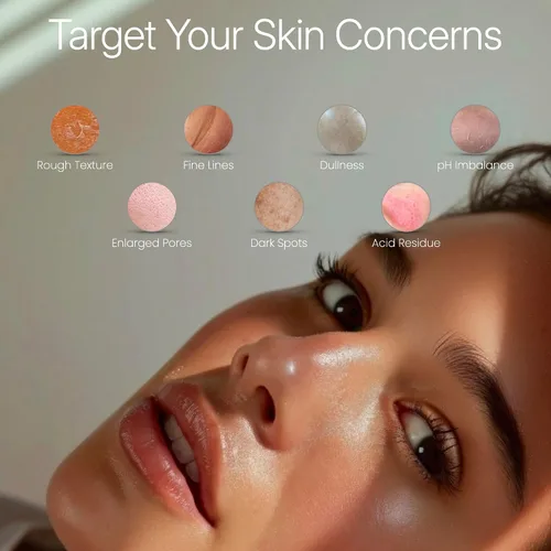 Vista 4 de A+B - Almohadillas faciales exfoliantes y reparadoras de 10 Tx, tratamiento de suero de cáscara ácida de 2 pasos con péptidos hialurónicos