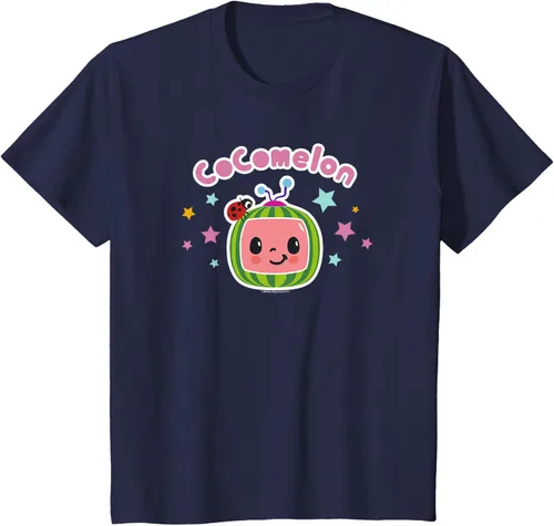 Vista 18 de CoComelon Camiseta clásica con logotipo de cara sonriente centrada, Negro