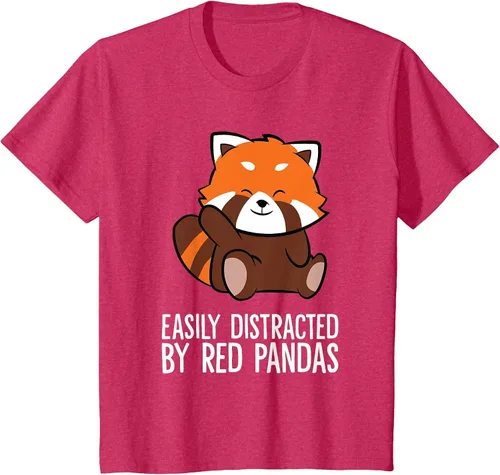 Vista 22 de Red Panda Love Easily Distracted By Red Pandas T-Shirt Asphalt Grey