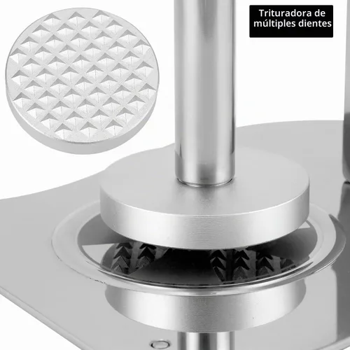 Vista 4 de QWORK Exprimidor de limón de escritorio manual resistente, 304 de acero inoxidable multifuncional naranja Juicer fruta y nueces trituradora
