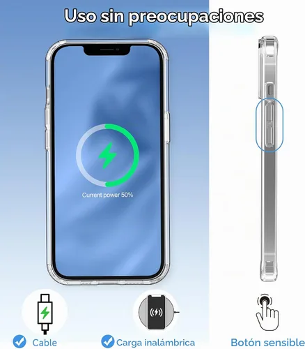 Vista 6 de USLAI Funda para iPhone 11, antiamarilleo, transparente
