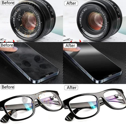 Vista 7 de Paquete de 15 paños de limpieza para gafas, toallitas limpiadoras de lentes y lentes para teléfonos móviles, relojes, pantallas y todas