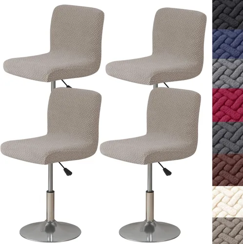 Vista 10 de HFCNMY Fundas para Taburetes de Bar con Respaldos, Paquete de 2 Fundas Elásticas para Sillas de Taburete de Bar, Fundas para Taburetes de Bar
