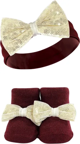 Vista 3 de Hudson Baby baby-girls Headband and Socks Set