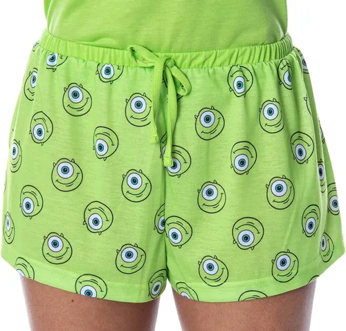 Vista 4 de Disney Monsters Inc. Mike Wazowski - Conjunto de pijama de 2 piezas para mujer